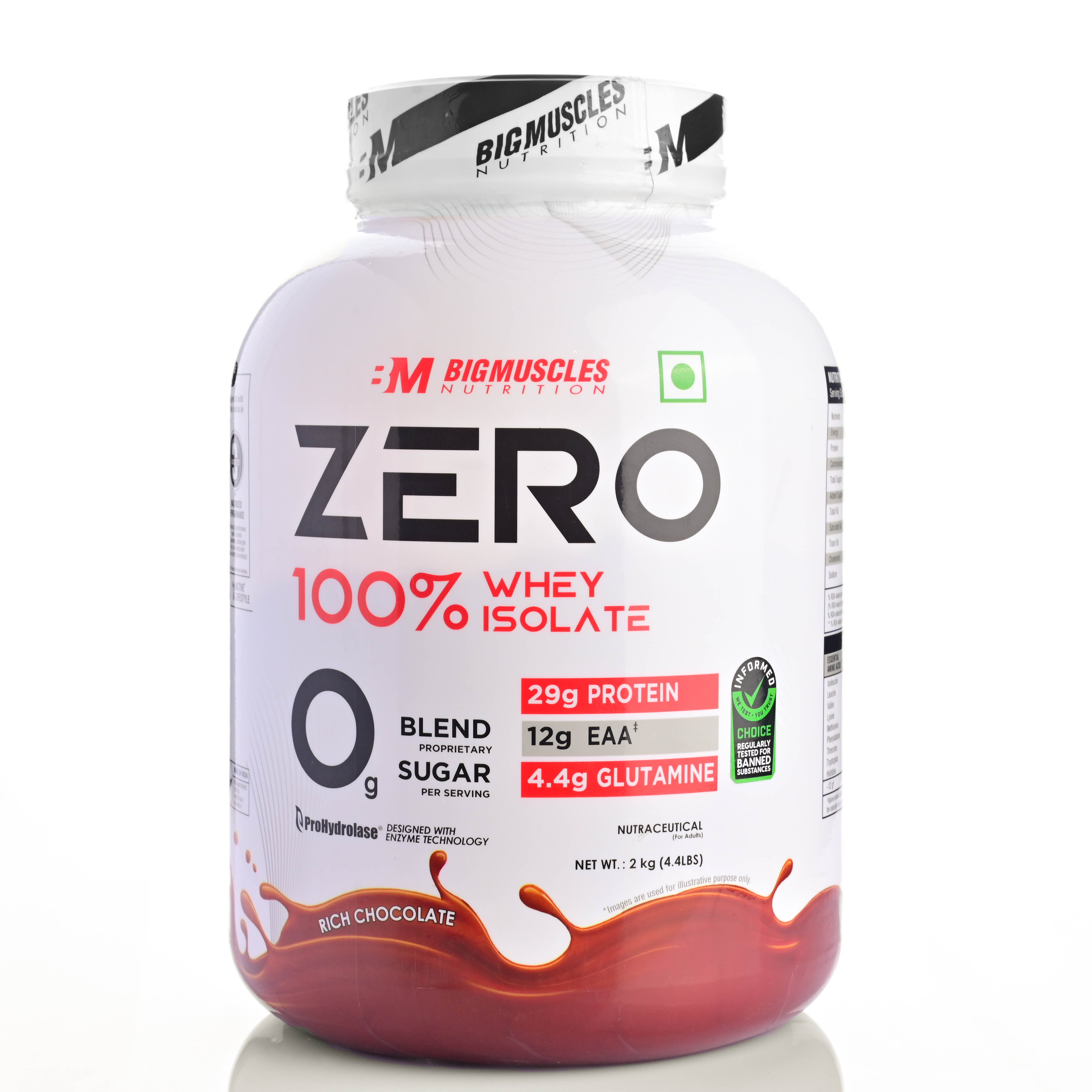 Big Muscles Zero Protein Powder from 100% Whey Isolate 2kg