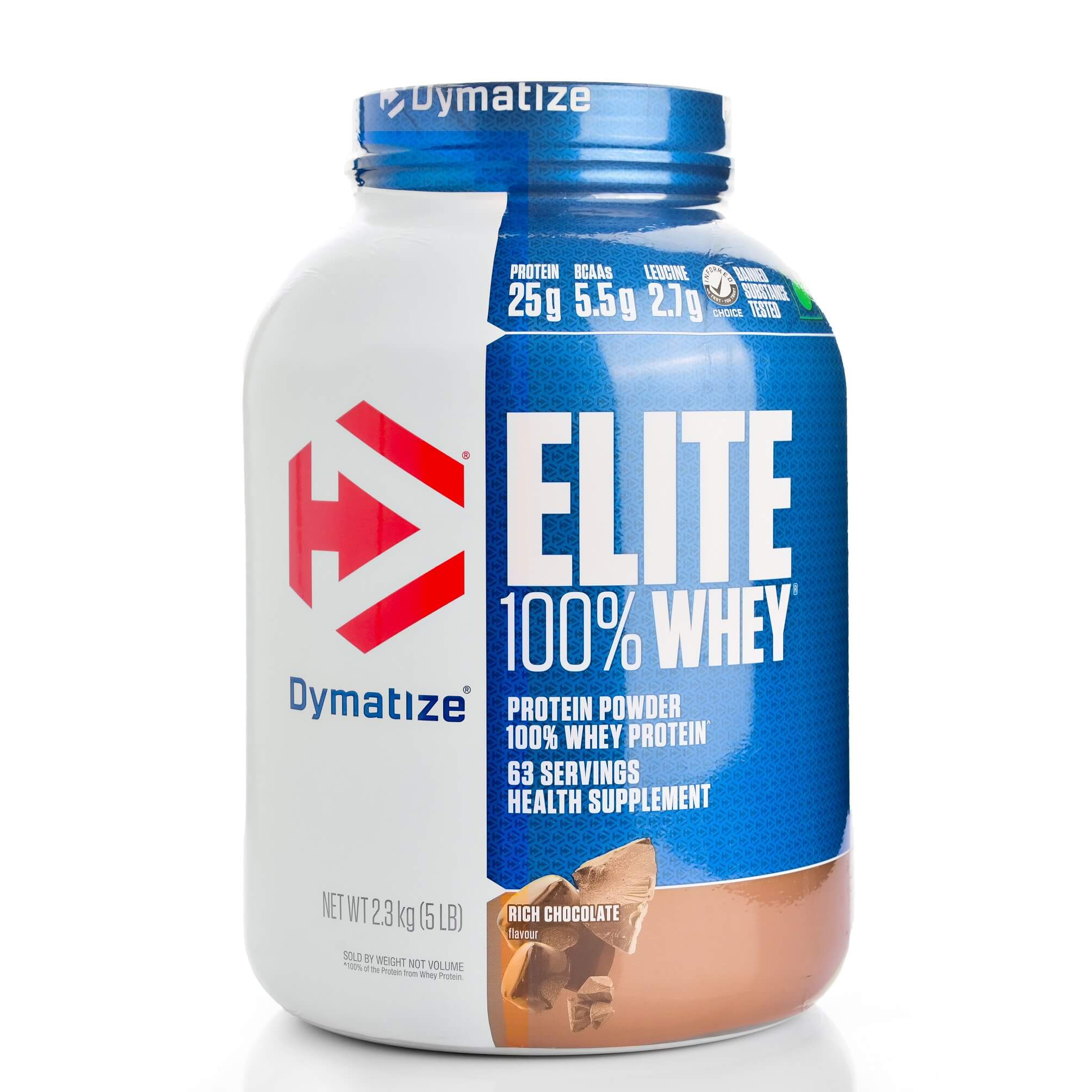 Dymatize Elite 100% Whey Protein, 5 lbs Rich Chocolate