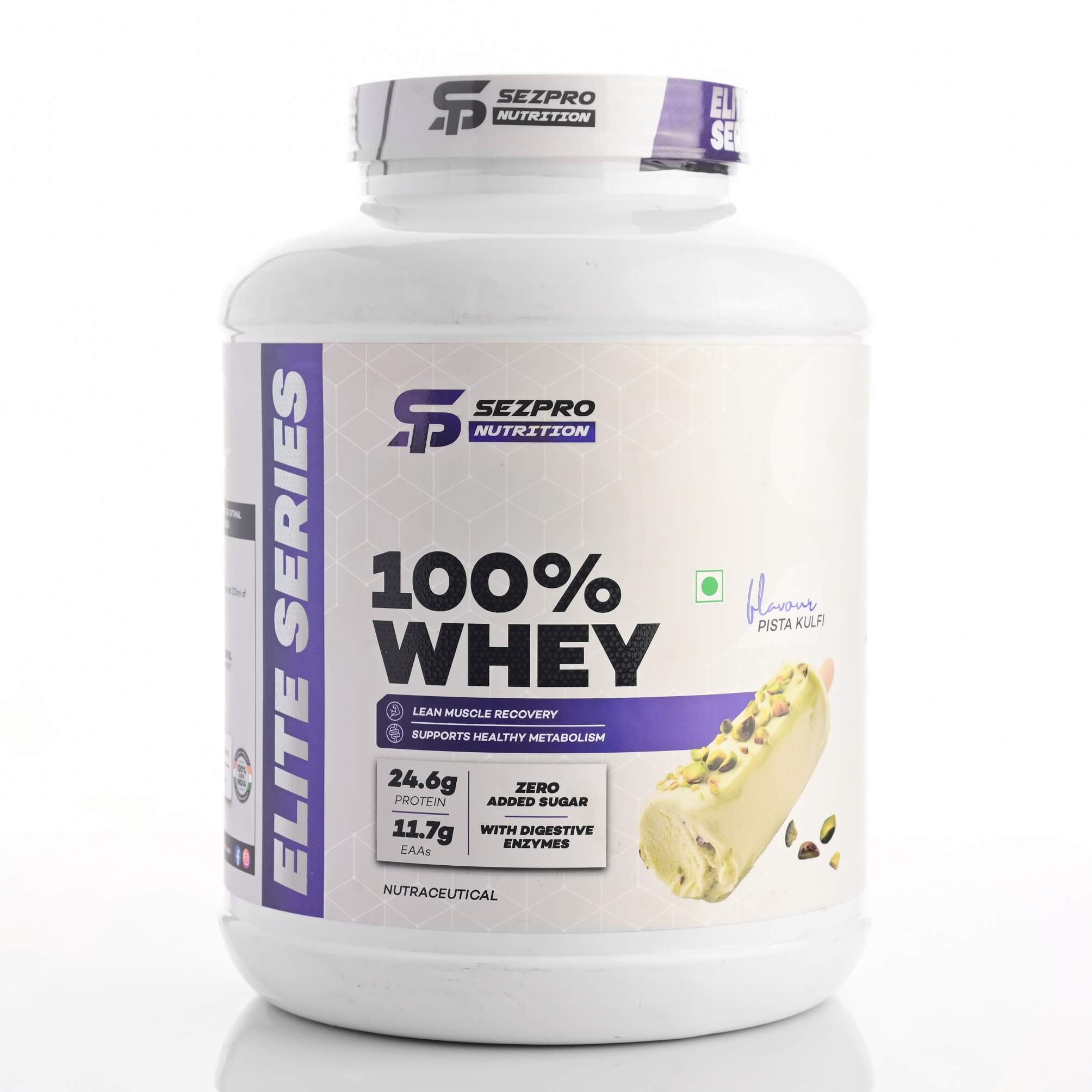 Sezpro Nutrition 100% Whey Protein - 2kg (Pista Kulfi)