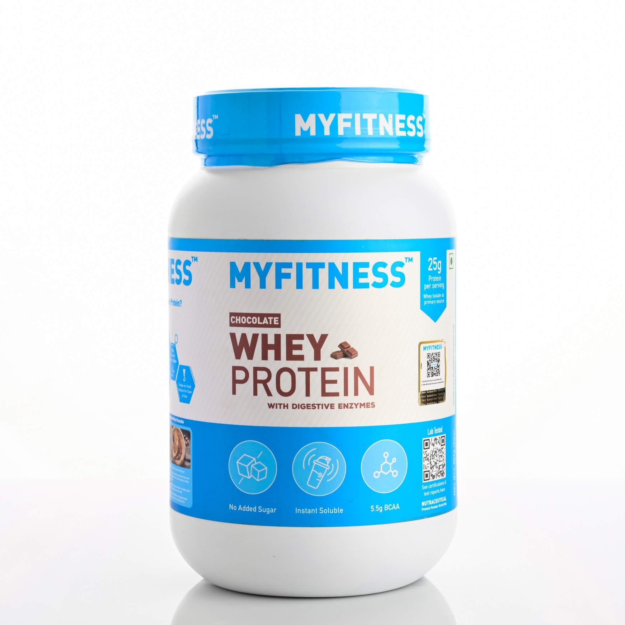 MyFitness Whey Protein Blend with Whey Protein Isolate and Concentrate for Strength and Muscle Recovery - Chocolate,2 lb