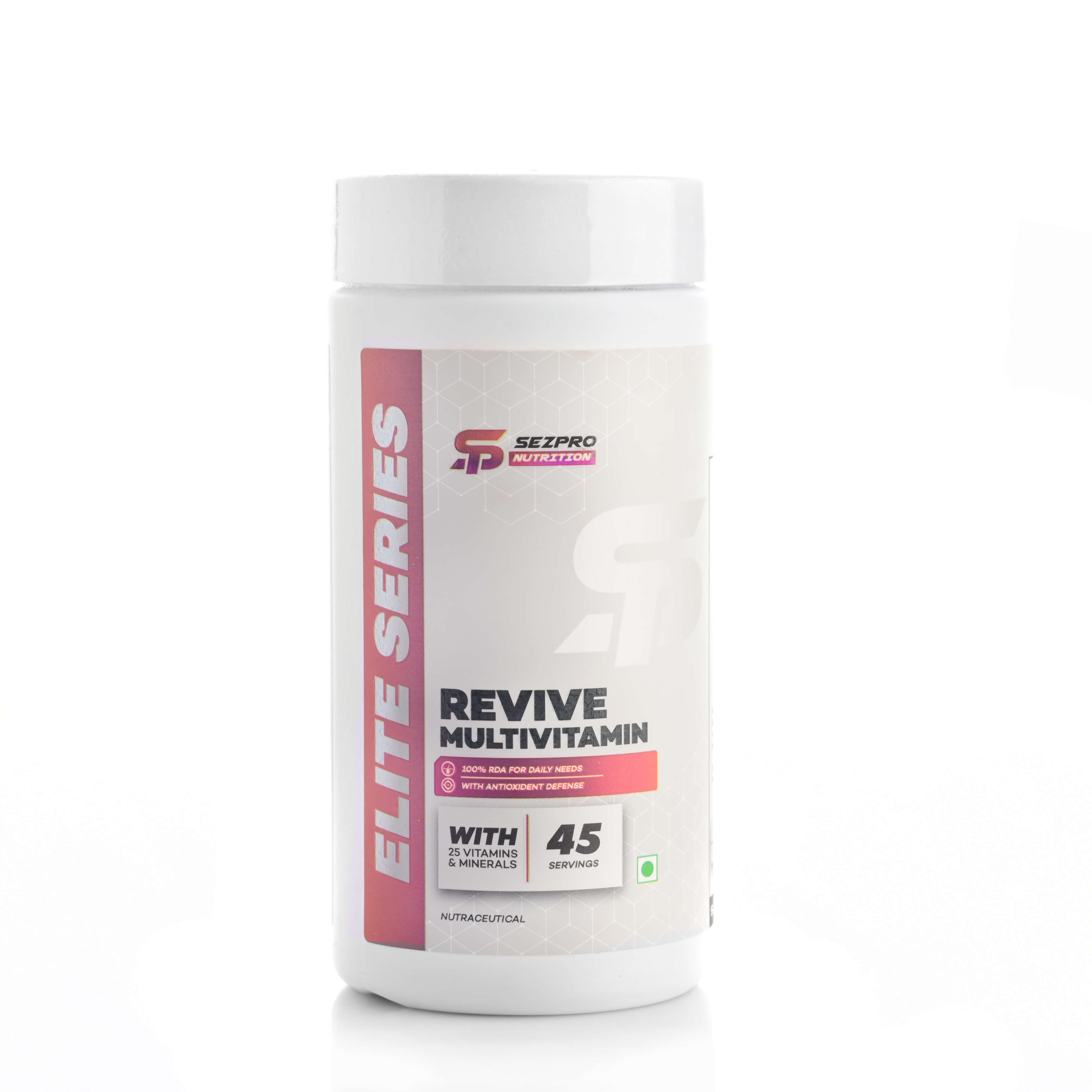 Sezpro Nutrition Revive Multivitamin With 25 Vitamins & Minerals | 45 Capsules | Zinc | Vitamin C | Vitamin D | Multiminerals