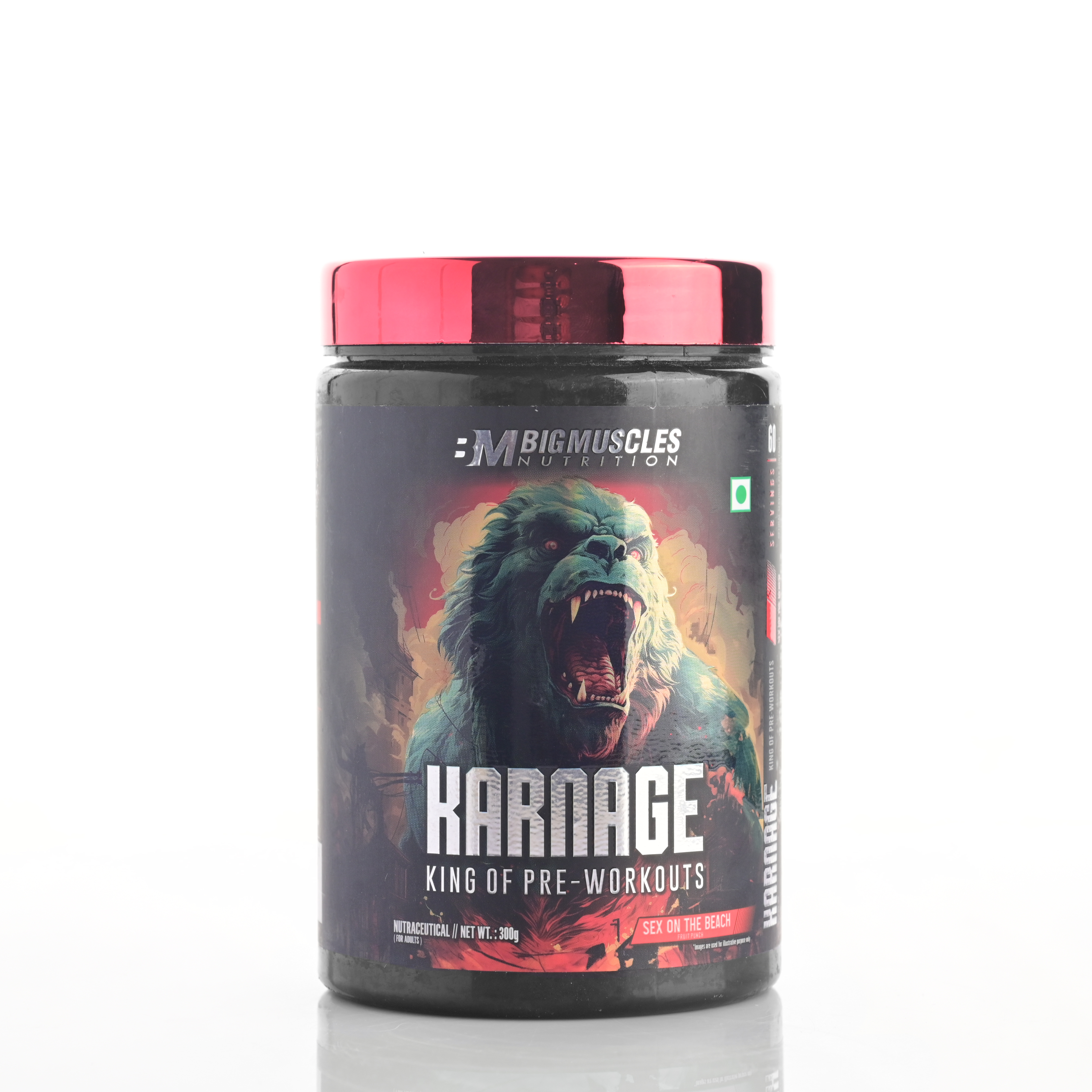 Bigmuscles Nutrition Karnage Pre workout (60 Servings, Sex On The Beach )