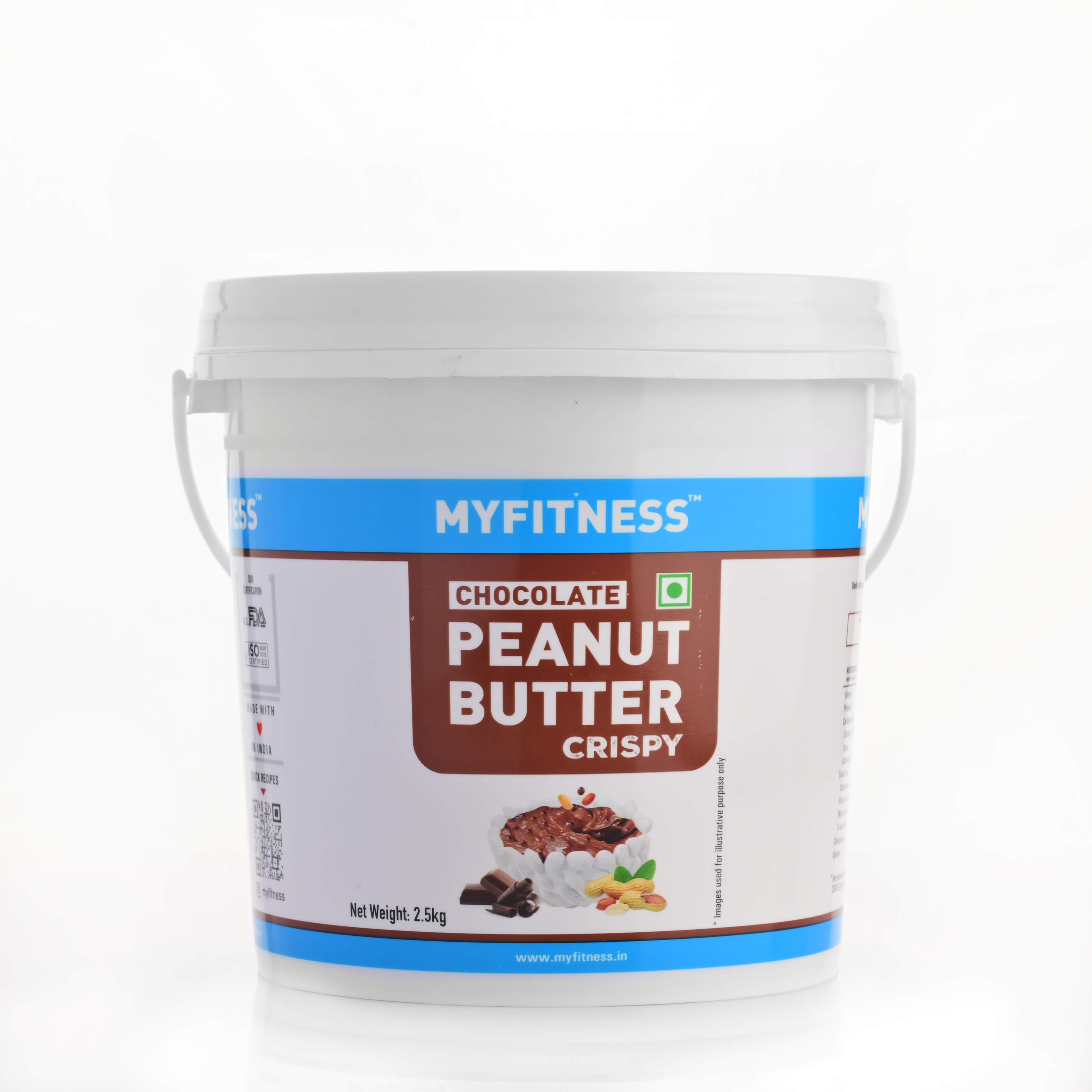 MYFITNESS Original Classic Peanut Butter Crispy 2.5kg | 21g Protein to Boost Energy | Tasty & Healthy Nut Butter Spread | Vegan | Cholesterol Free, Gluten Free | Zero Trans Fat | Peanut Butter Creamy