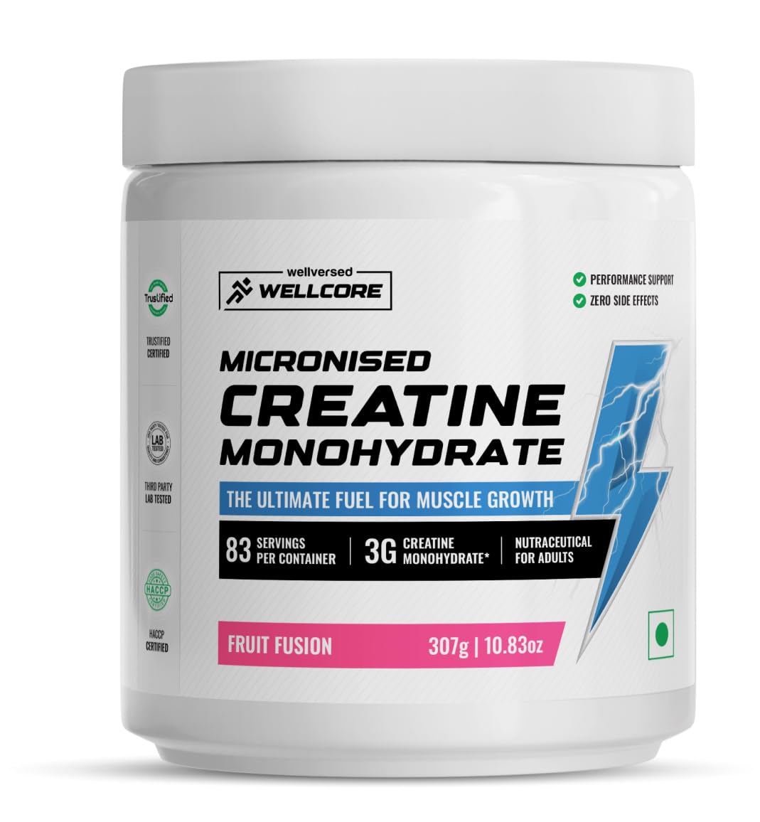 Wellcore Creatine 307gm |83 Servings (Fruit Fusion)