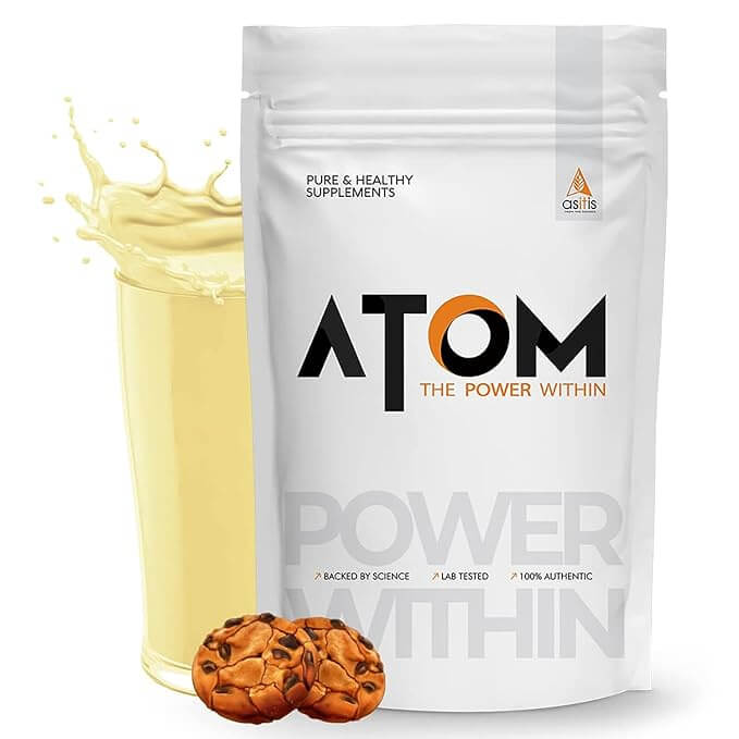 AS-IT-IS ATOM Whey Protein 1kg | 27g protein | Isolate & Concentrate,  (Cream & Cookies )